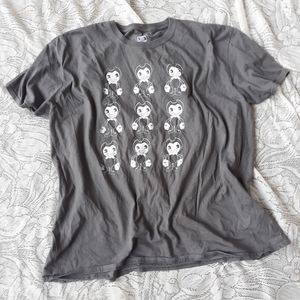 Bendy Shirt Ink Machine Gray Tee 2X XXL T-Shirt